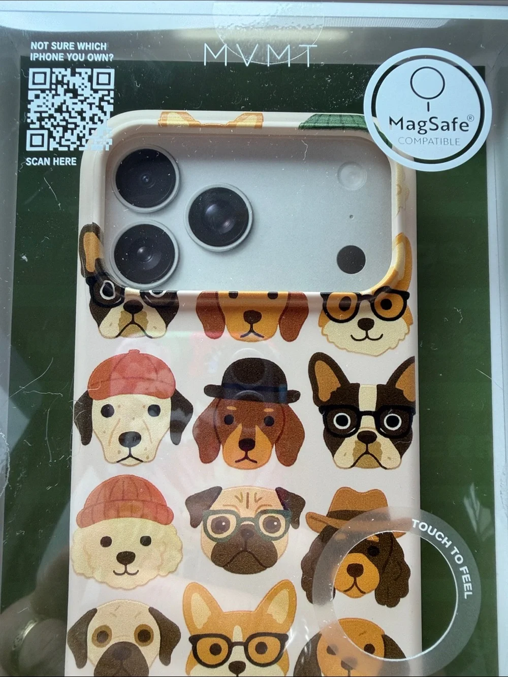 MVMT iPhone Case with Multi-Dog Pattern - Cream/Brown/Black/Orange 17 Pro Max